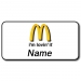 Rectangle Name Tag with Name and Logo